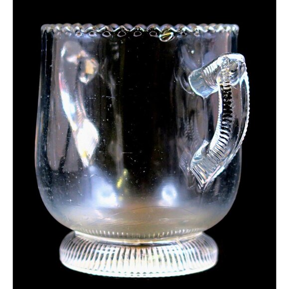 Indiana Tumbler & Goblet No 137 Pleat Band Spooner 1890s Greentown EAPG - Picture 7 of 7